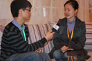 2011上海内衣展世界服装鞋帽网记者采访设计师
